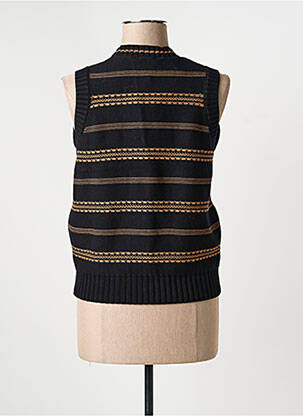 Gilet sans manche fermeture boutonnée sur le devant noir MARBLE femme