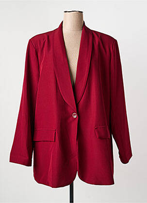 Blazer col châle rouge K femme