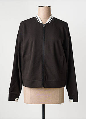 Blouson col v noir ICJHI femme