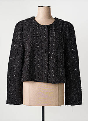 Veste chic col rond noir ICHI femme