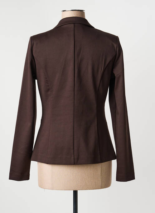 Blazer finition intérieure biaisée marron ICHI femme