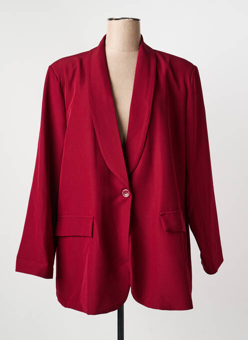 Blazer col châle rouge K femme