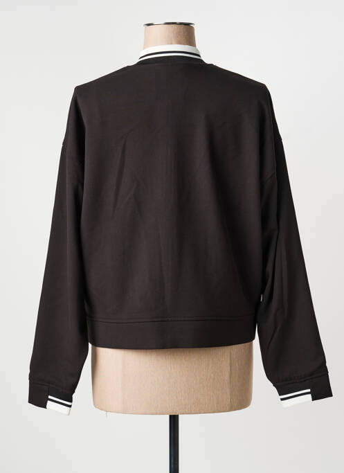 Blouson col v noir ICJHI femme