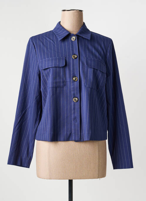 Veste casual coupe droite bleu ICHI femme