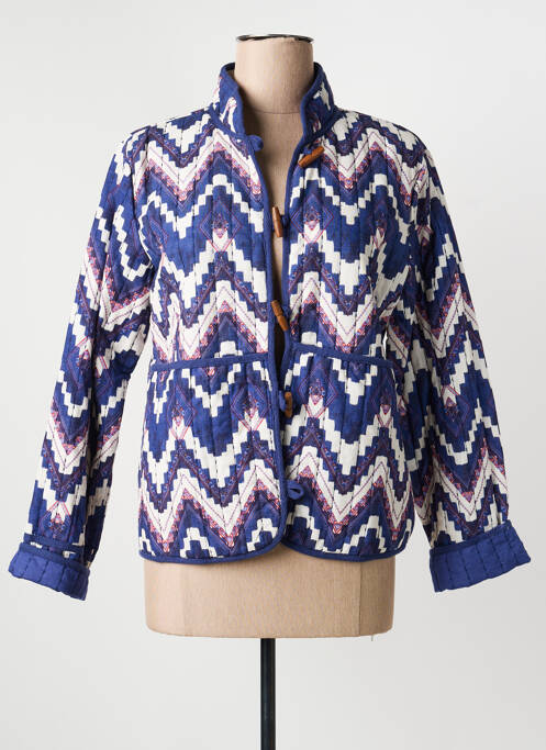 Veste casual coupe droite bleu ICHI femme