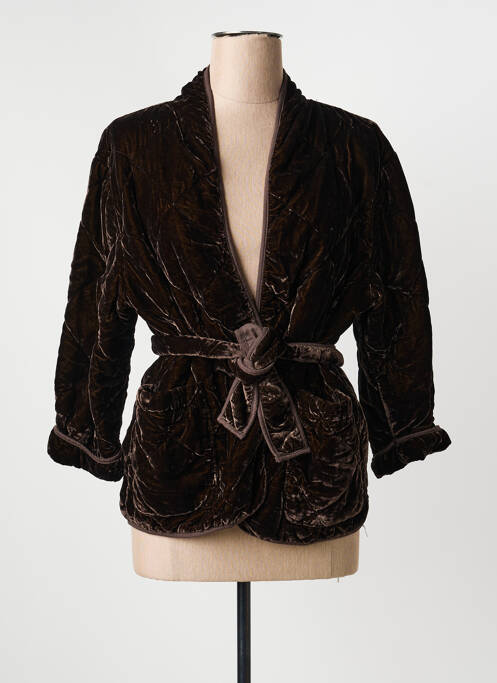 Veste casual finition intérieure doublée marron JOHANNA PARIS femme