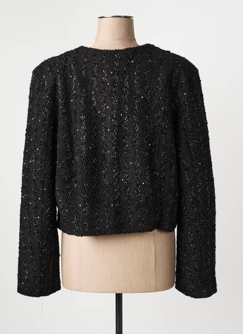 Veste chic col rond noir ICHI femme