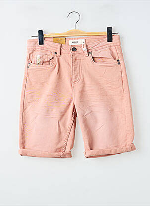 Bermuda tissage denim taille normale rose DEELUXE homme