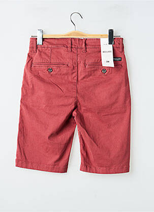 Bermuda taille à pinces taille normale rouge DEELUXE homme