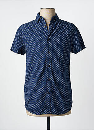 Chemise manches courtes imprimé tie and dye bleu DEELUXE homme