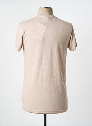 T-shirt tissage chiné manches courtes beige DEELUXE homme