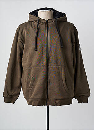 Veste casual finition intérieure fourrure synthétique vert DEELUXE homme