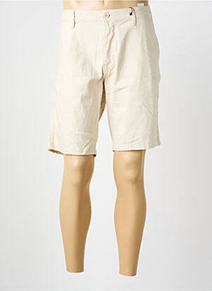 Bermuda taille à pinces taille basse beige TEDDY SMITH homme