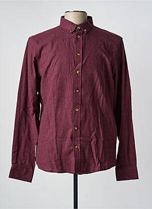 Chemise manches longues coupe cintrée rouge BLEND homme