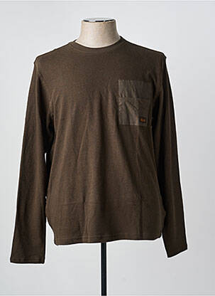 Pull stretch manches longues vert DEELUXE homme