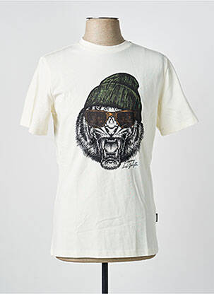 T-shirt coupe cintrée manches courtes beige BLEND homme