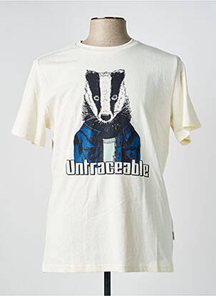 T-shirt stretch manches courtes beige BLEND homme