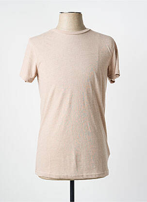 T-shirt tissage chiné manches courtes beige DEELUXE homme