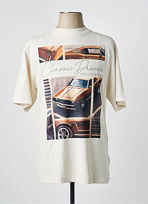 T-shirt stretch manches courtes beige DEELUXE homme