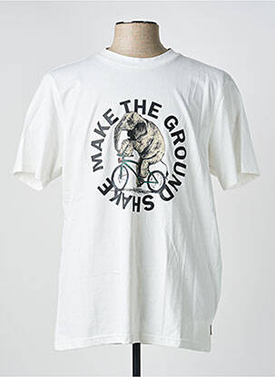 T-shirt stretch manches courtes blanc BLEND homme