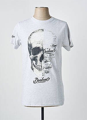 T-shirt tissage chiné manches courtes gris DEELUXE homme