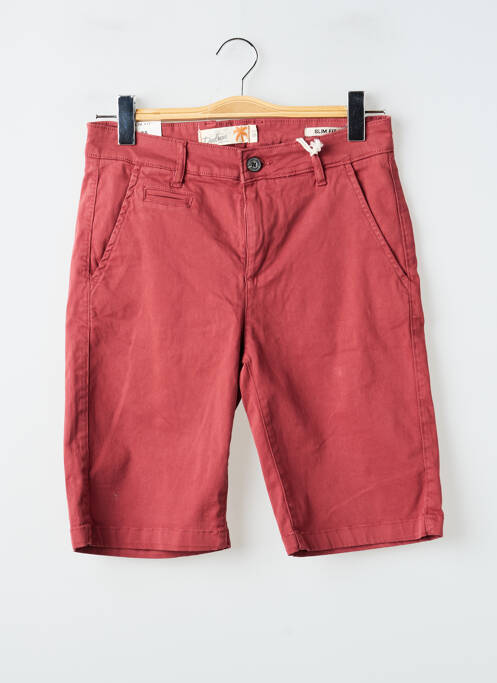 Bermuda taille à pinces taille normale rouge DEELUXE homme