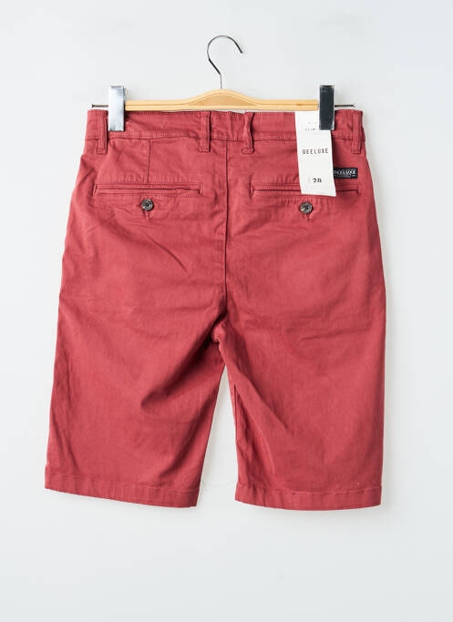 Bermuda taille à pinces taille normale rouge DEELUXE homme