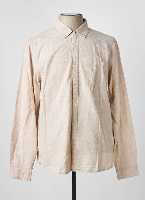 Chemise manches longues coupe cintrée beige DEELUXE homme
