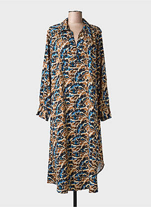 Robe longue manches longues manches longues marron LOLA ESPELETA femme