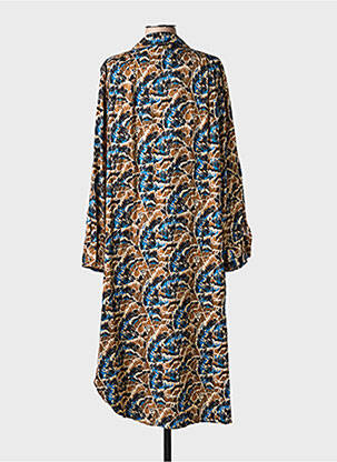 Robe longue manches longues manches longues marron LOLA ESPELETA femme