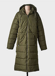 Doudoune poches a capuche vert ICHI femme