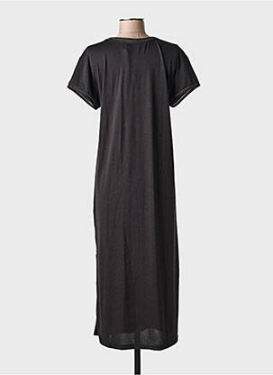 Robe longue manches courtes manches courtes noir DEELUXE femme