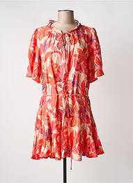 Robe courte manches 3/4 manches 3/4 rouge KILKY femme