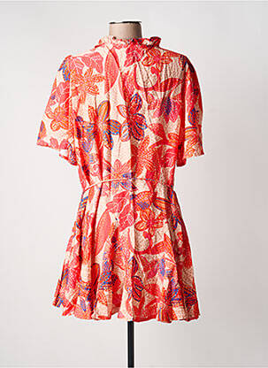 Robe courte manches 3/4 manches 3/4 rouge KILKY femme