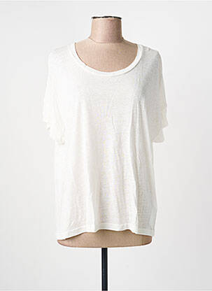 T-shirt stretch manches courtes beige KANOPE femme