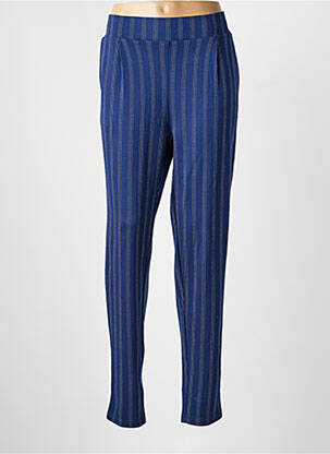 Pantalon slim taille haute taille haute bleu ICHI femme