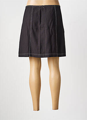 Jupe courte fermeture zippée au dos noir ICHI femme