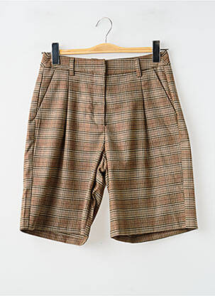 Bermuda taille à pinces taille normale marron TIFFOSI femme