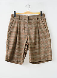 Bermuda taille à pinces taille normale marron TIFFOSI femme