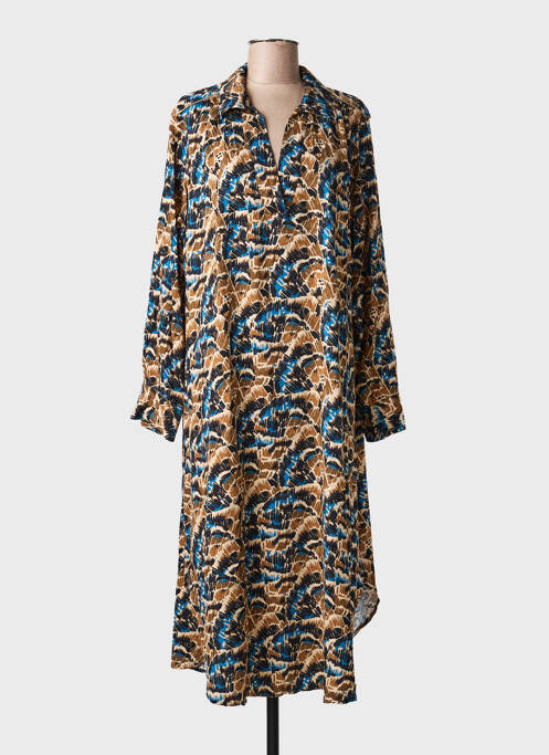 Robe longue manches longues manches longues marron LOLA ESPELETA femme