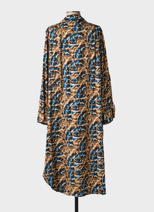 Robe longue manches longues manches longues marron LOLA ESPELETA femme