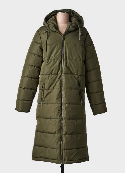 Doudoune poches a capuche vert ICHI femme