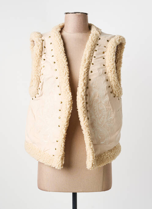 Gilet sans manche poches beige DEELUXE femme