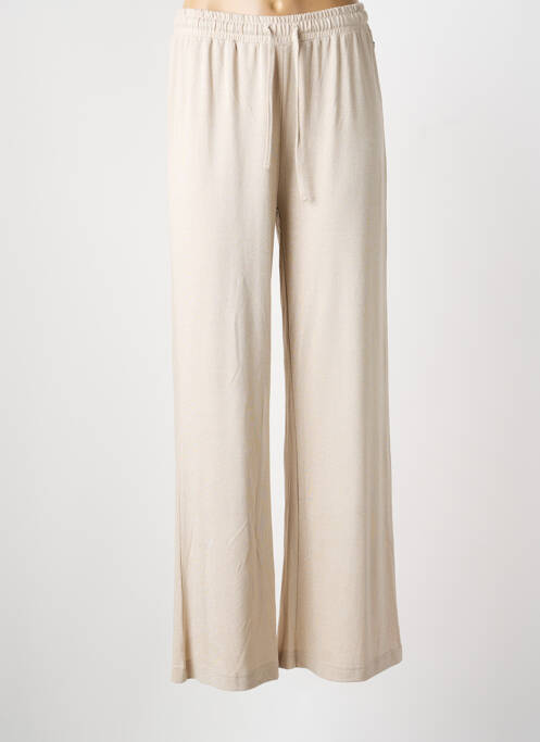 Pantalon large coupe fluide taille normale beige DEELUXE femme
