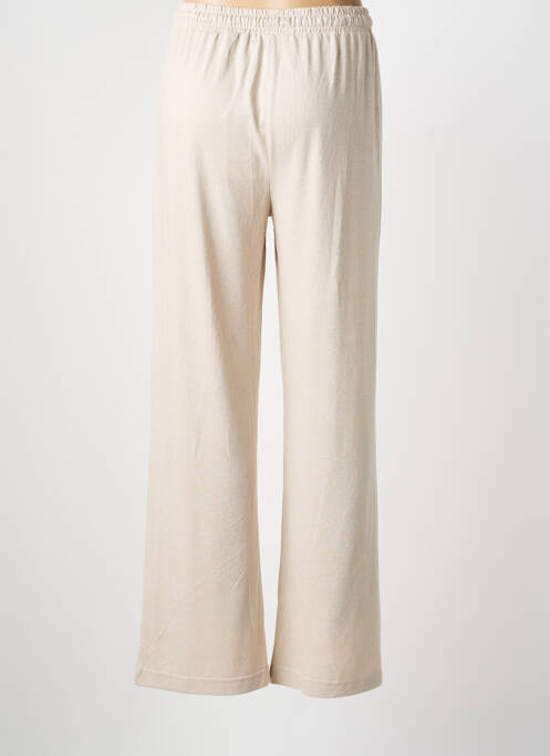 Pantalon large coupe fluide taille normale beige DEELUXE femme