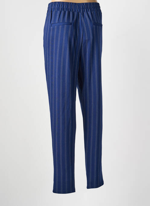 Pantalon slim stretch taille haute bleu ICHI femme
