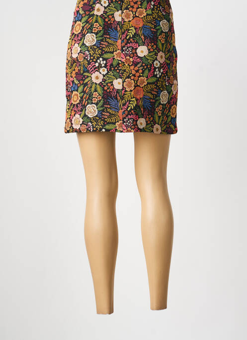 Jupe courte coupe droite noir MAJOLICA femme