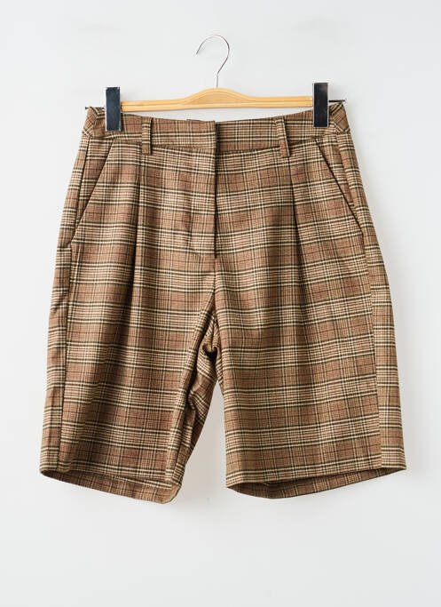 Bermuda taille à pinces taille normale marron TIFFOSI femme