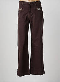Pantalon flare coupe évasée marron ZAC & ZOE femme
