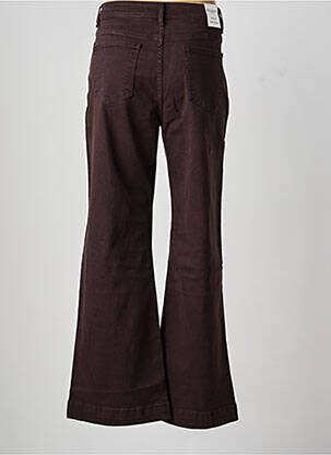 Pantalon flare fermeture zippée sous rabat boutonné marron ZAC & ZOE femme